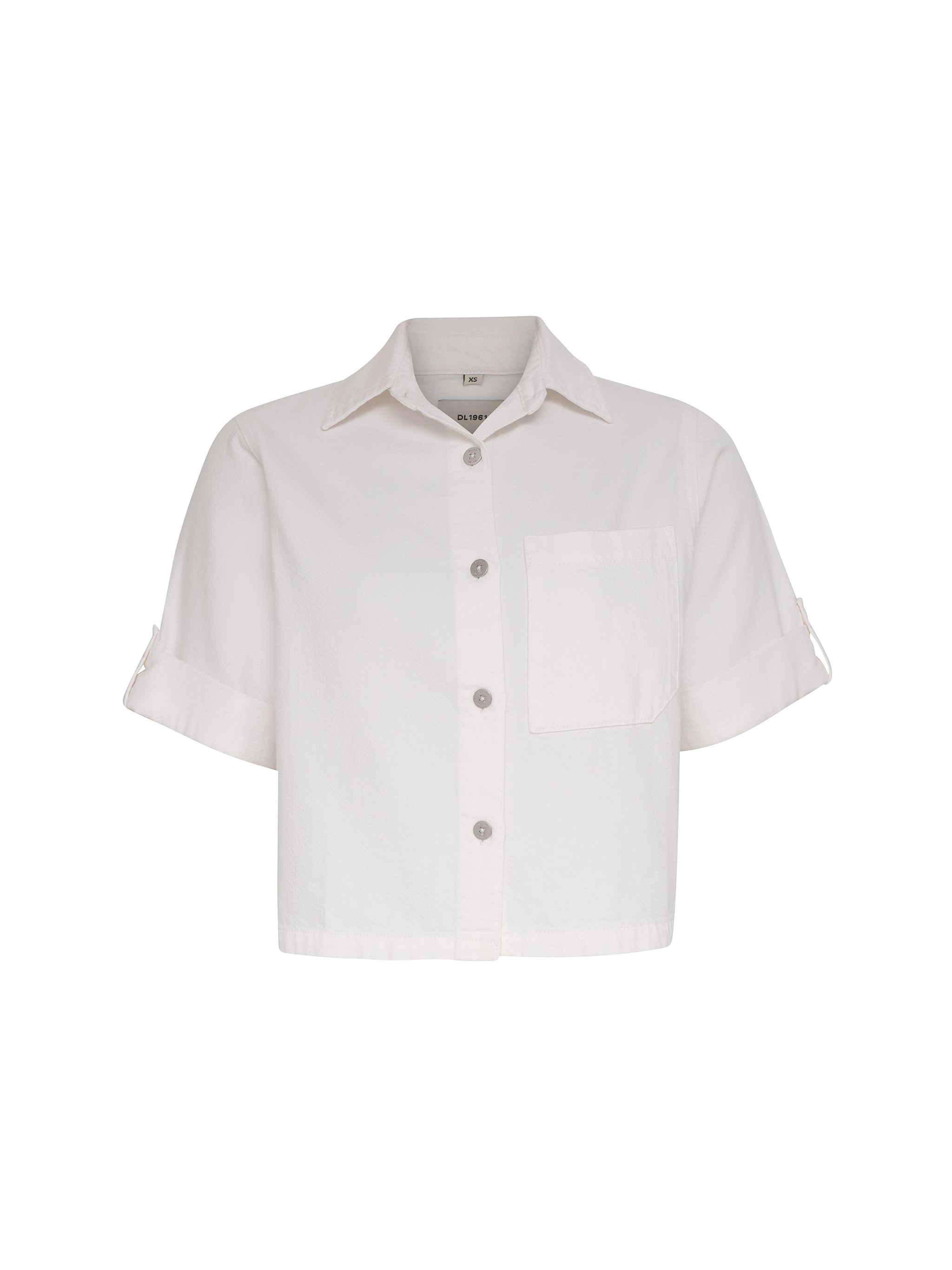 Montauk Shirt Cuffed Sleeve | White Aura