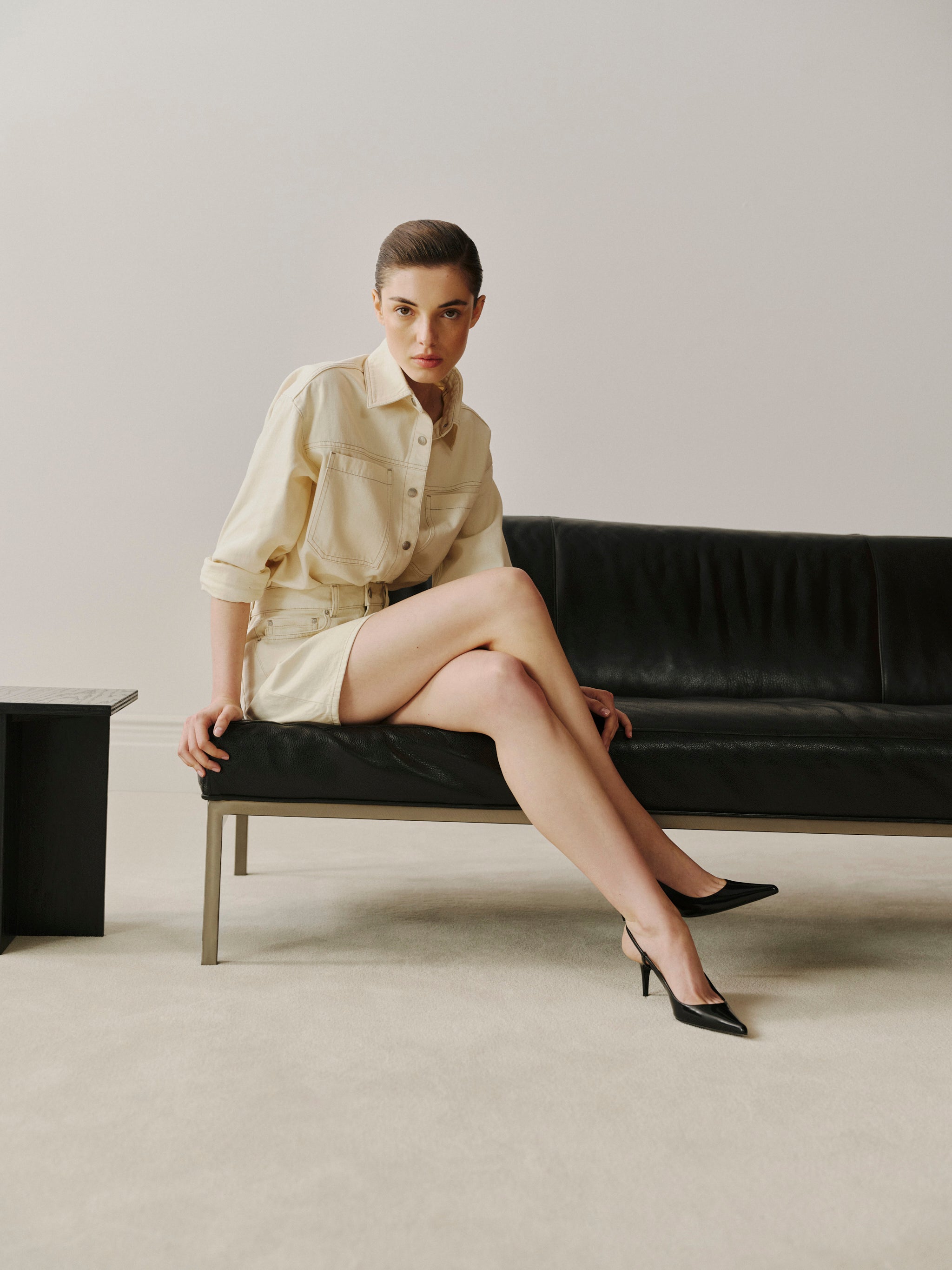 Alma Skirt Mini | Ecru