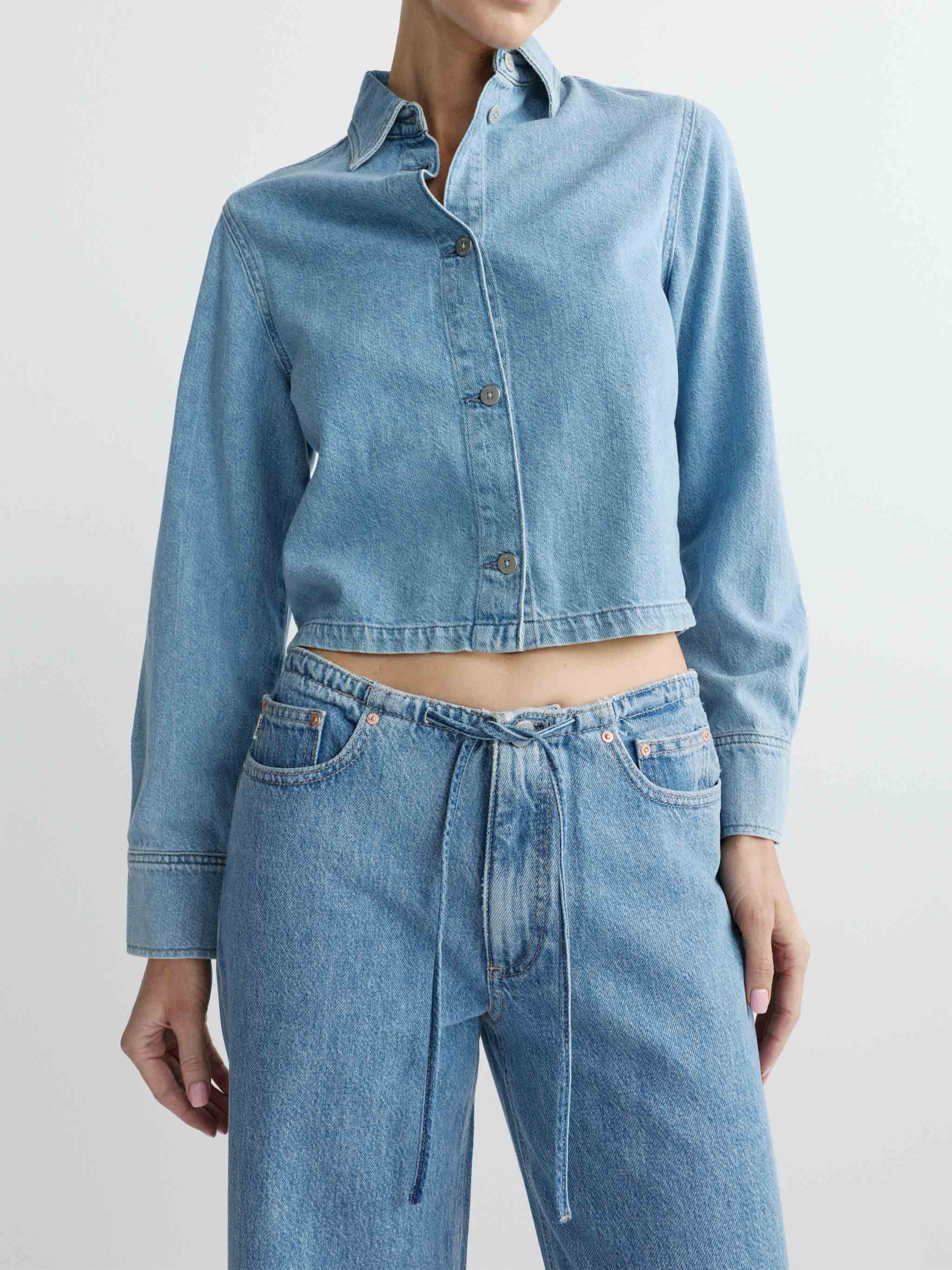 Sienna Low-Slung Wide Leg Relaxed 31” Jeans | River Aura