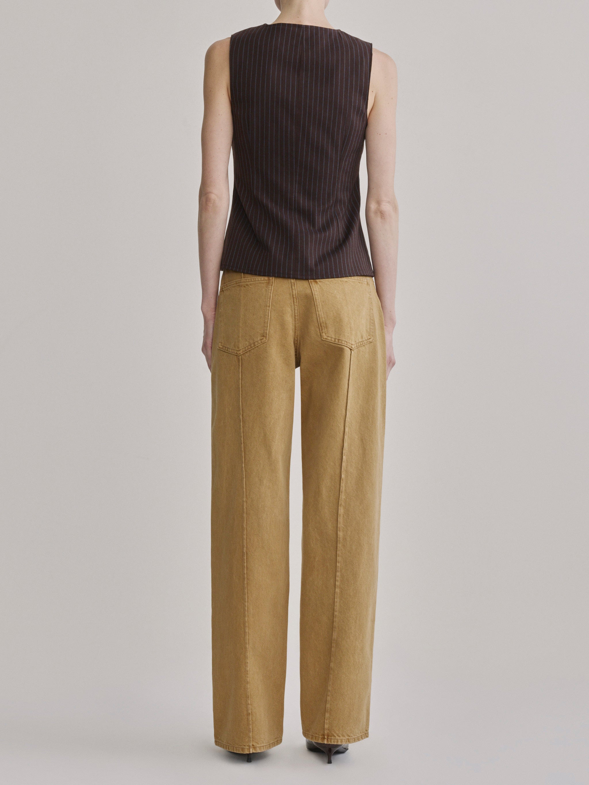 Amalie Top | Brown/Blue Stripe