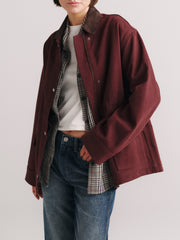x Olympia Cinched Barn Jacket  | Vin Rouge