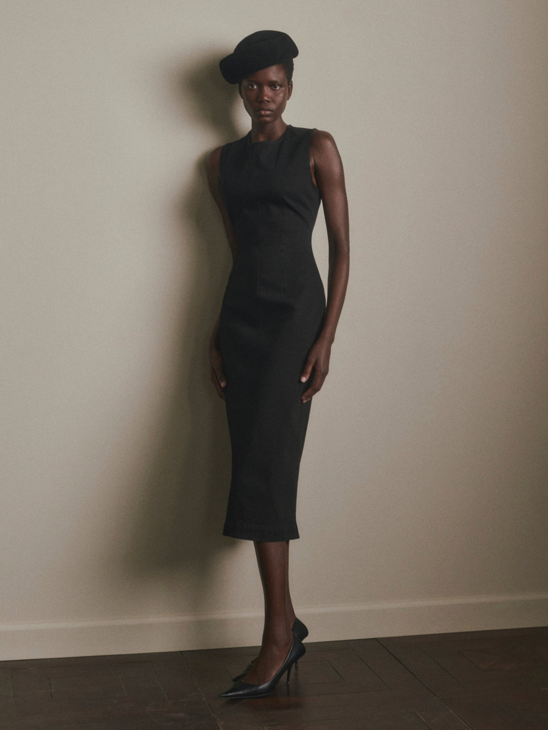 Esme Midi Instasculpt™ Denim Dress | Black