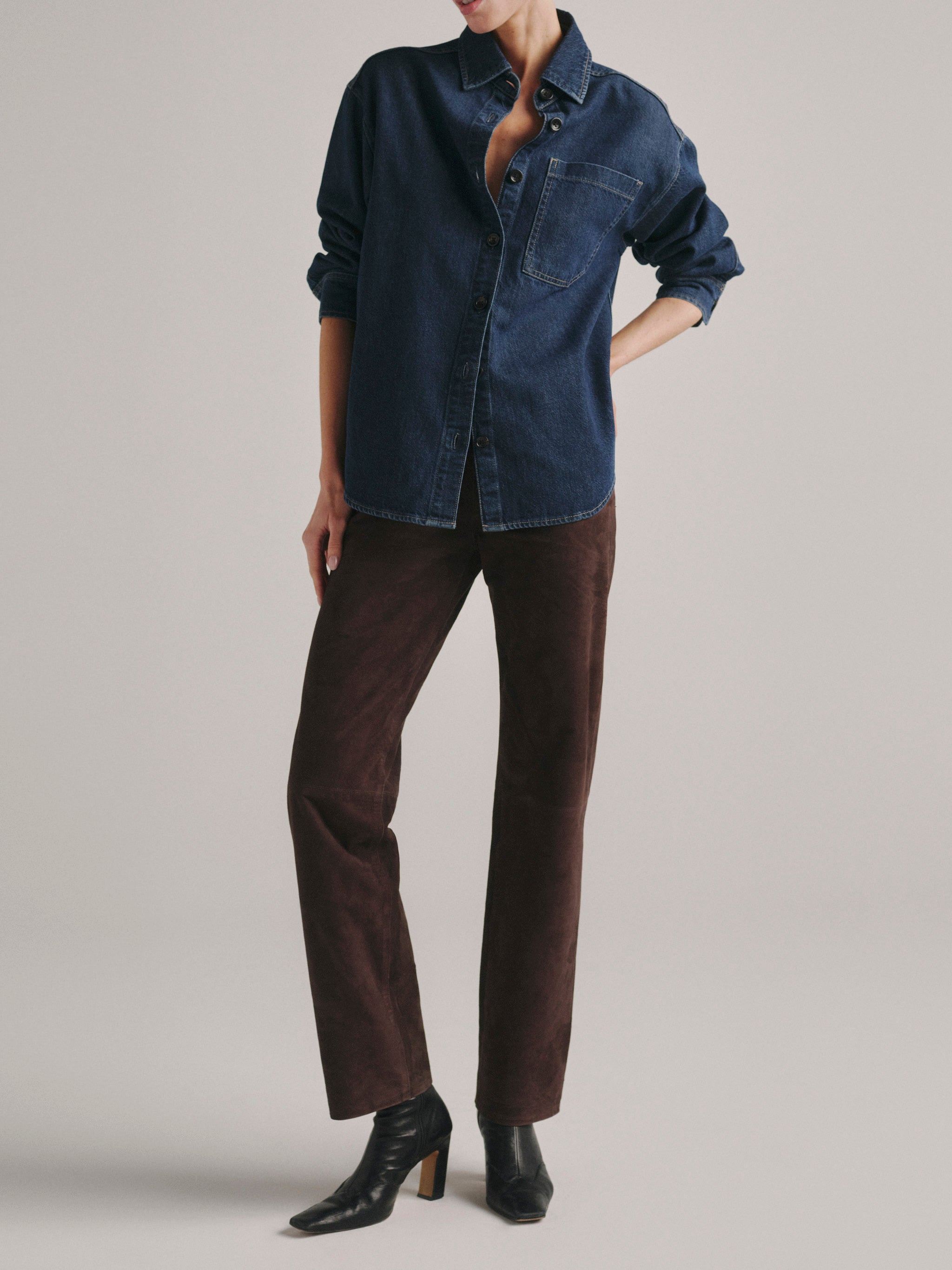 Addison Denim Overshirt | Inkwell Aura