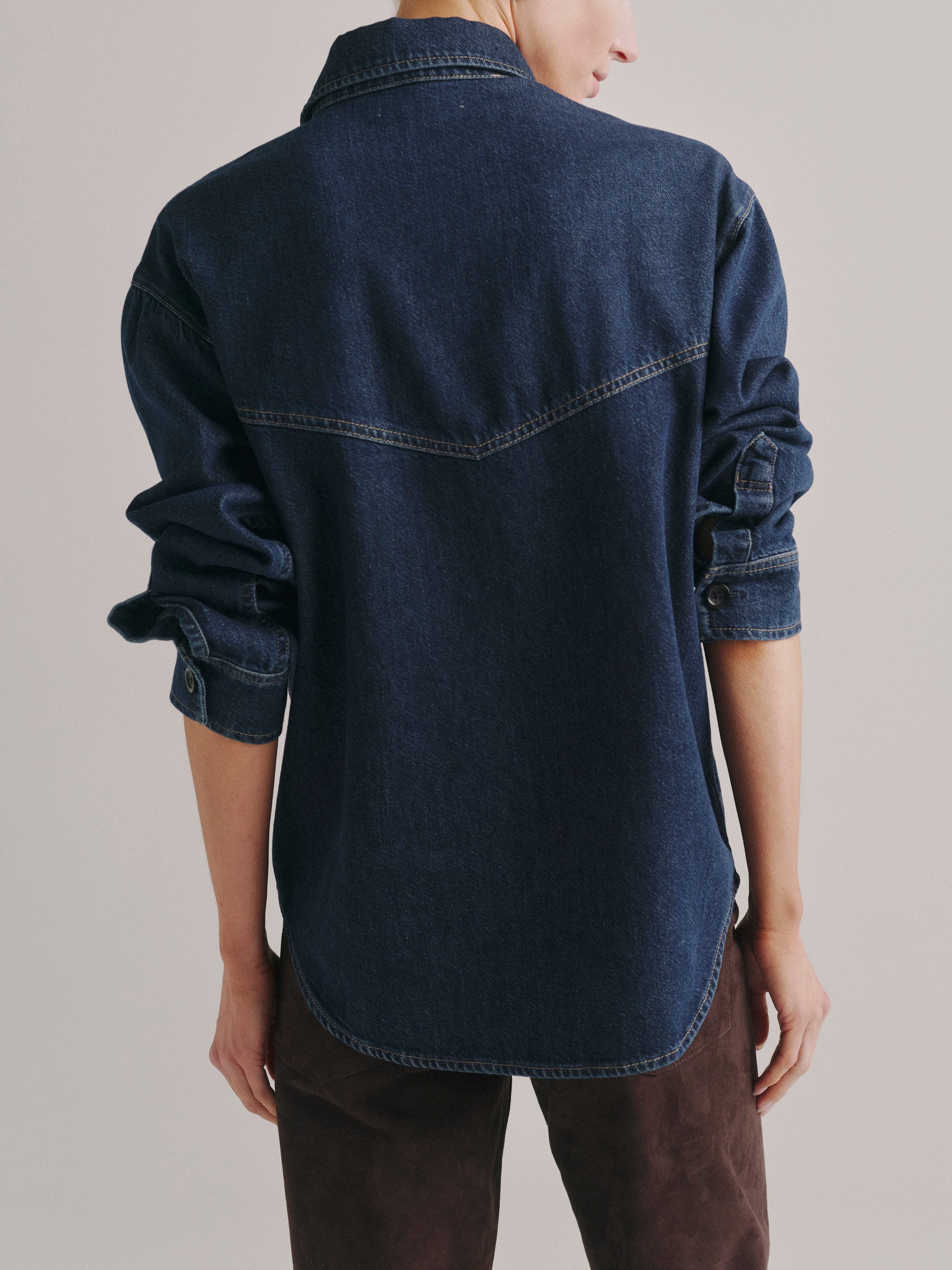 Addison Denim Overshirt | Inkwell Aura