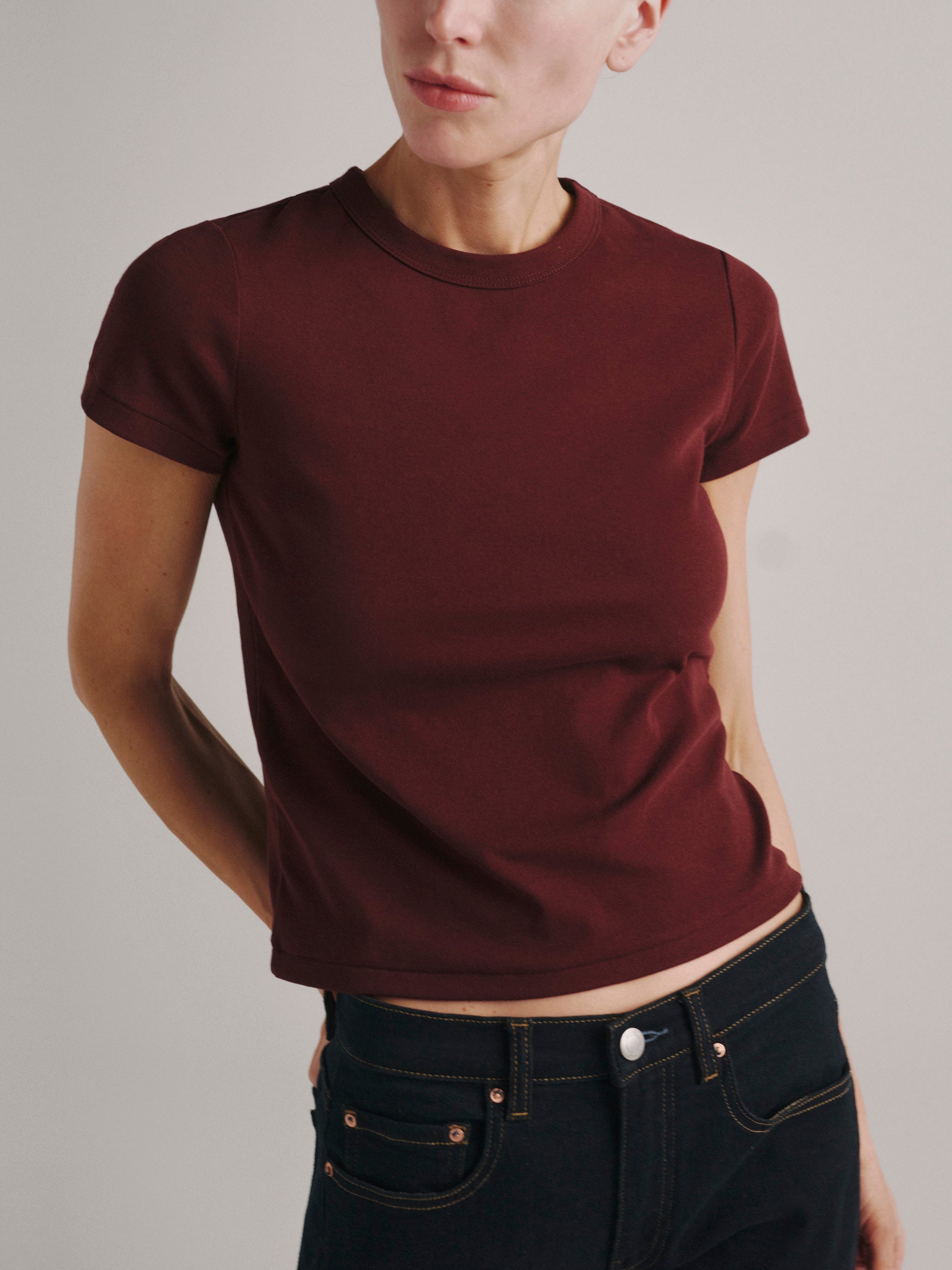 Shrunken Tee |  Maroon