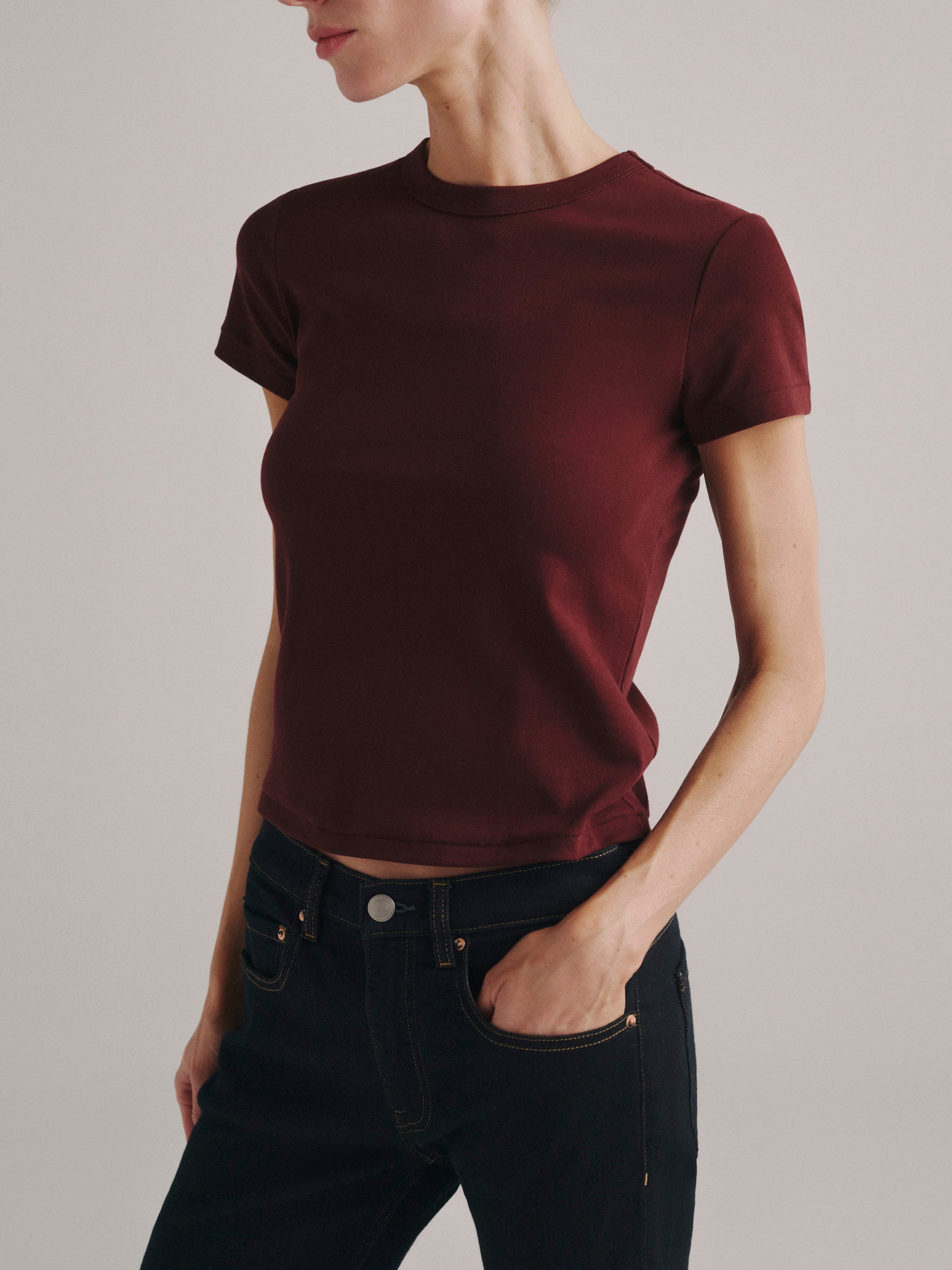 Shrunken Tee |  Maroon