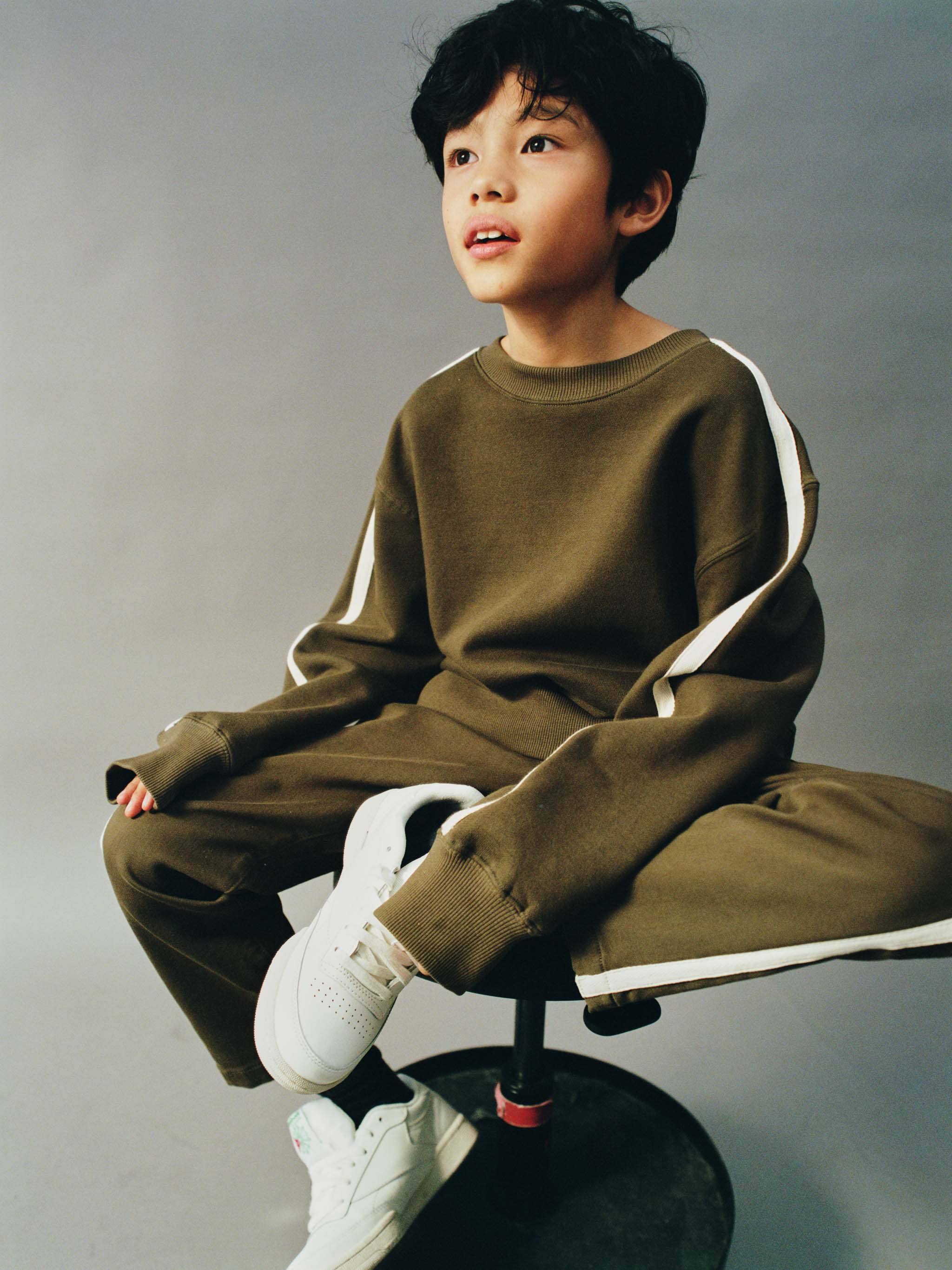 Gabe Sweatshirt | Olive Stripe