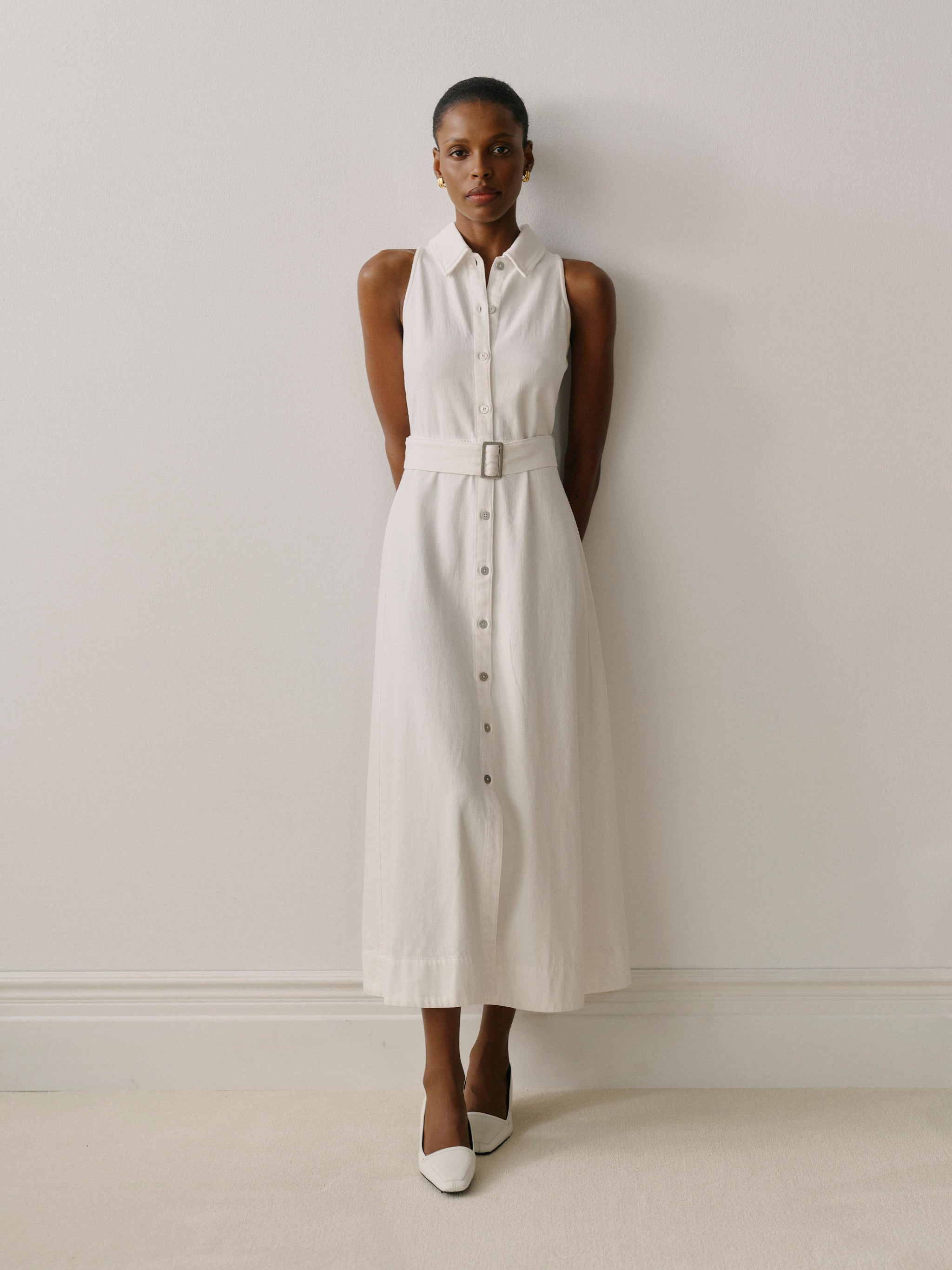DL1961 - DL Aura Helena Midi Dress - White - S DL1961 - DL Aura Helena Midi Dress - White - S