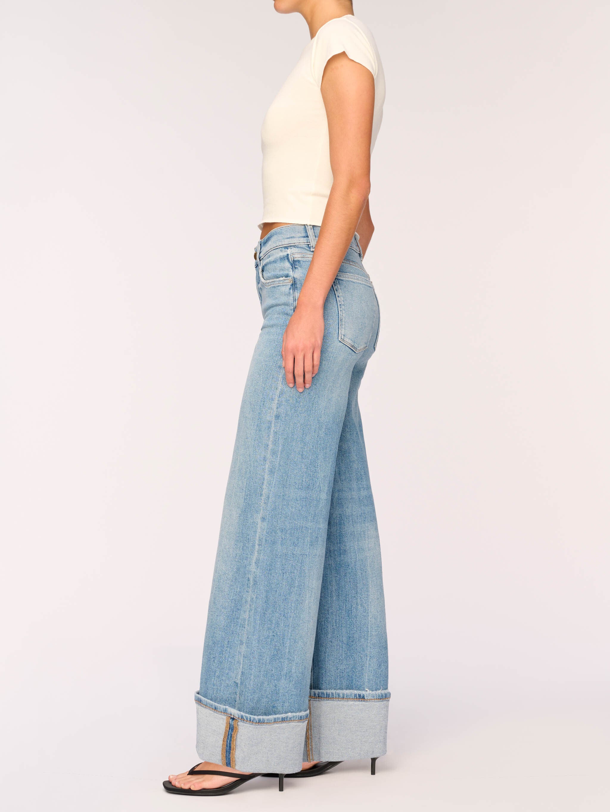 Hepburn Wide Leg Low Rise 31 Jeans | Ravello Cuffed – DL1961