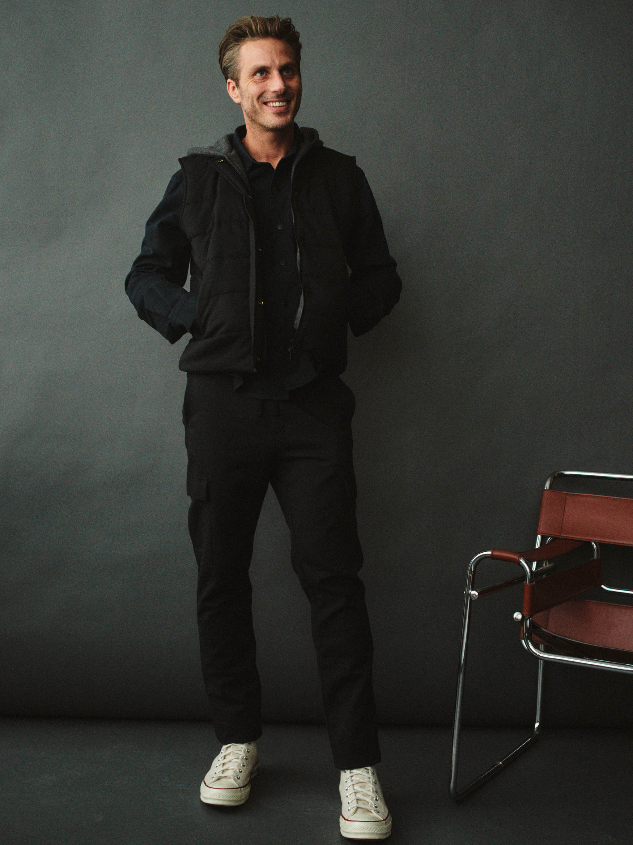 Hooded Vest | Black Onyx