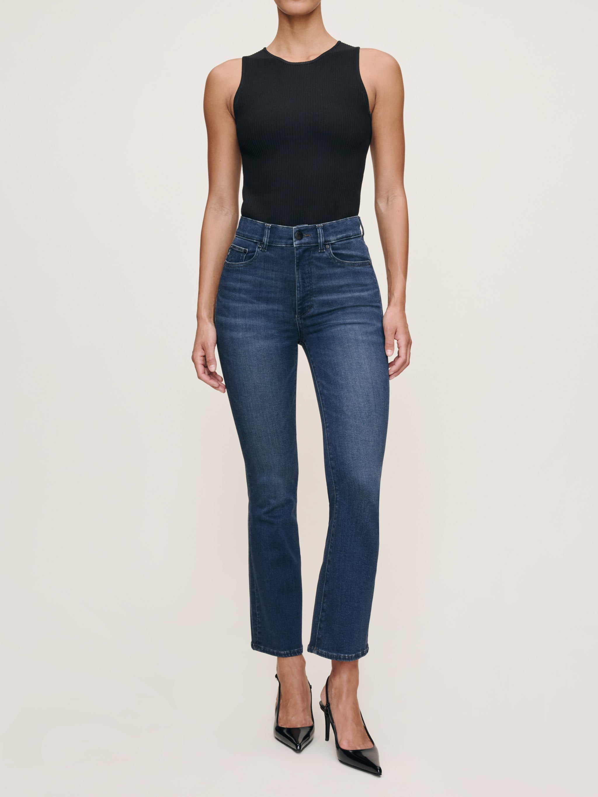 Bridget Boot High Rise Instasculpt™ Crop Jeans | Dark Indigo