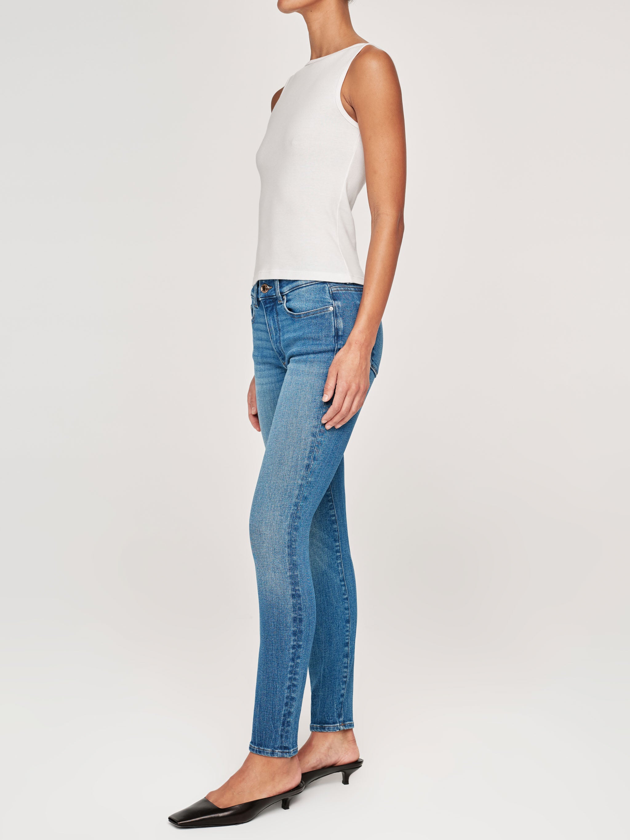 Florence Skinny Mid Rise Instasculpt Ankle Jeans | Palm Springs