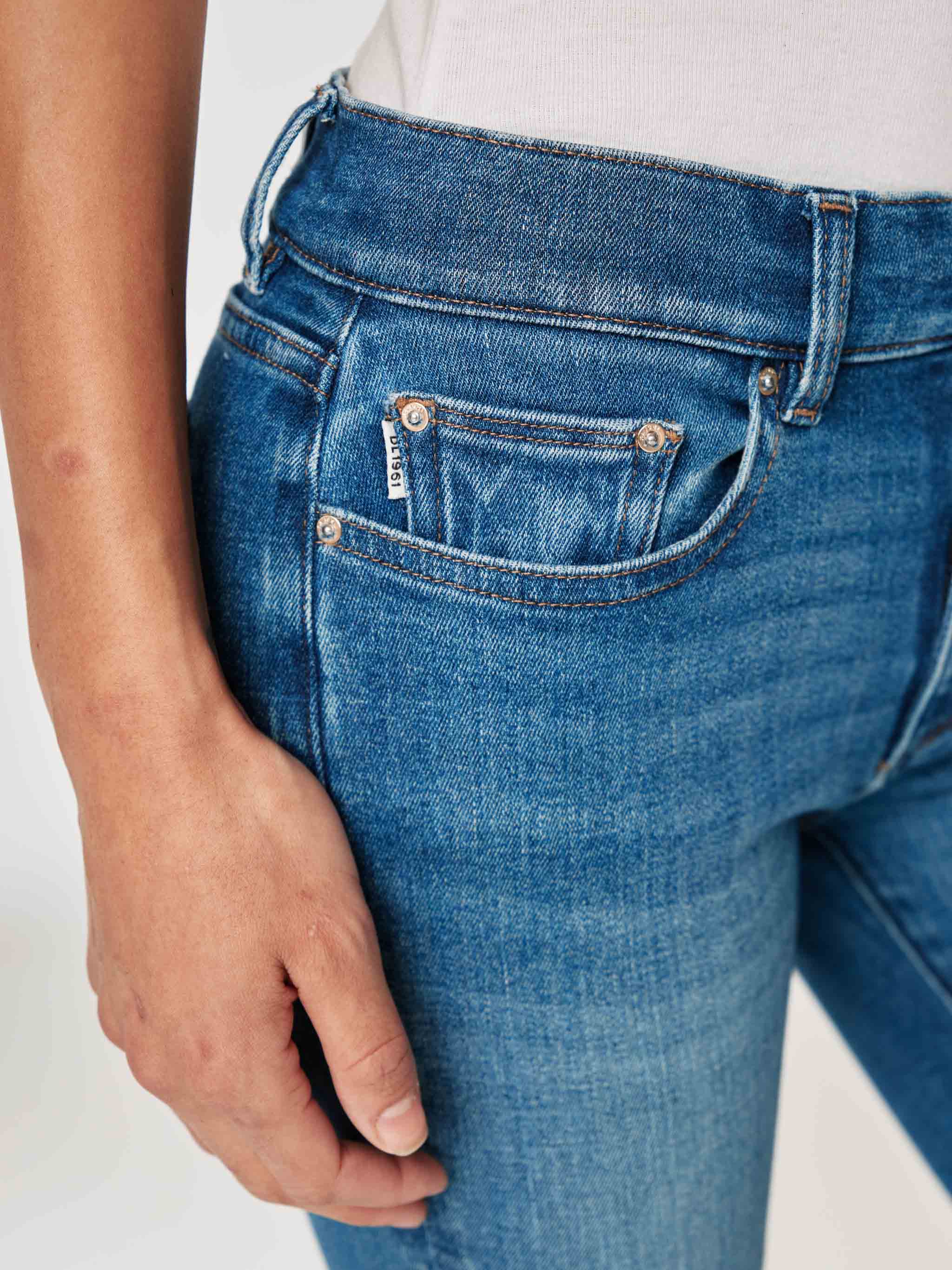 Florence Skinny Mid Rise Instasculpt Ankle Jeans | Palm Springs