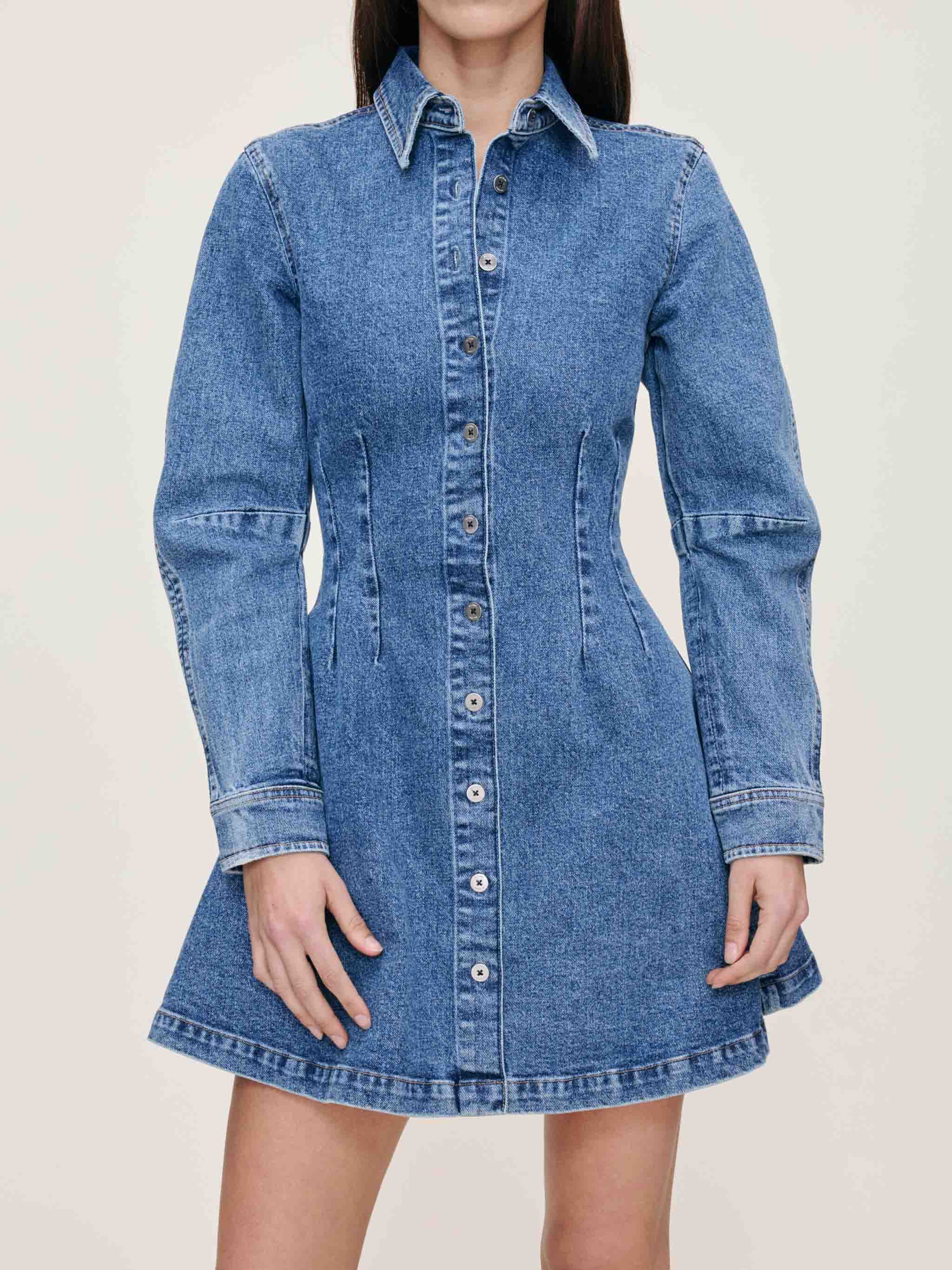 Joice Dress Long Sleeve Mini | Date Night | DL1961 Premium Denim Joice Dress Long Sleeve Mini | Date Night | DL1961 Premium Denim