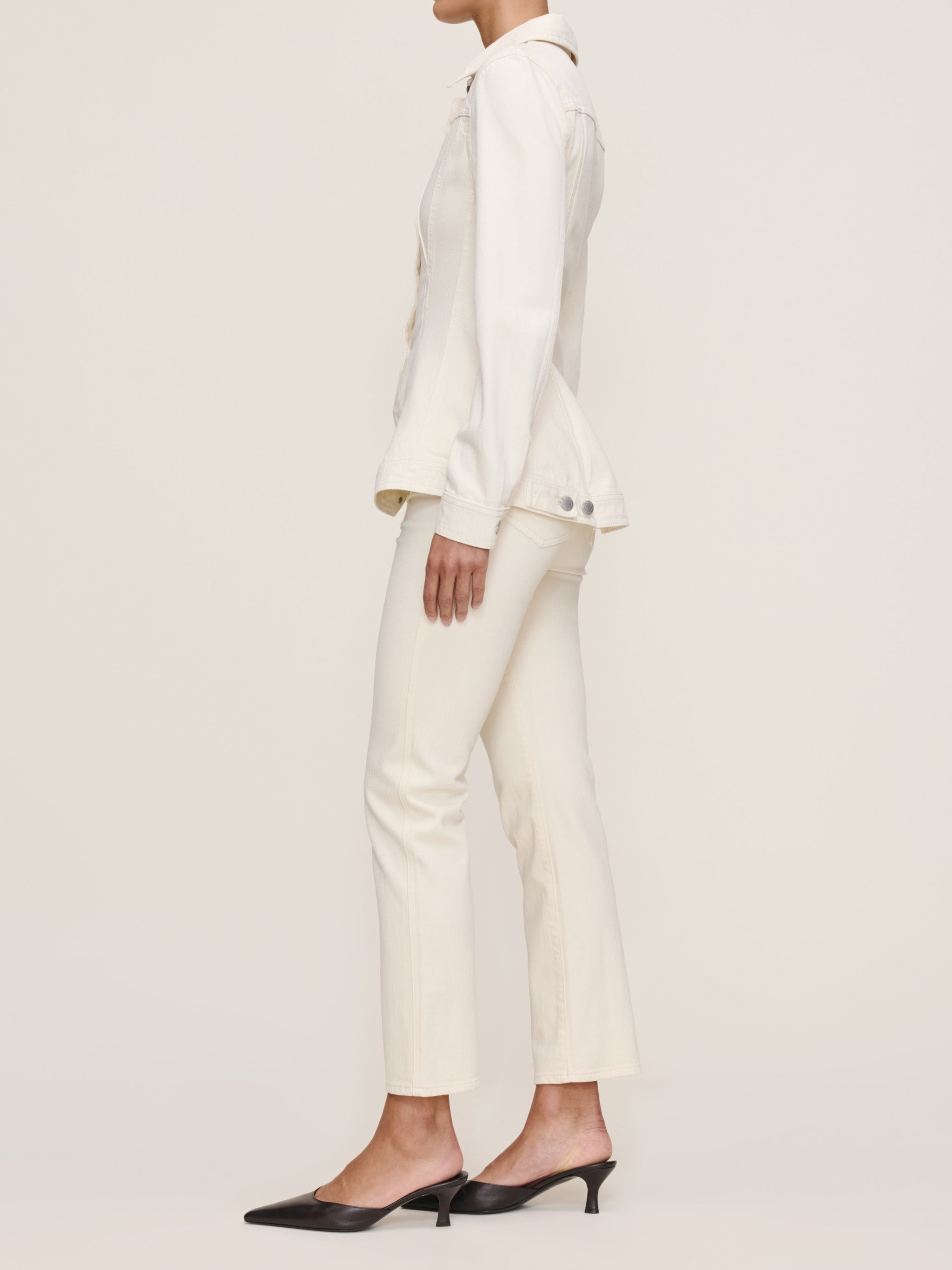 Peplum Jacket | Ecru