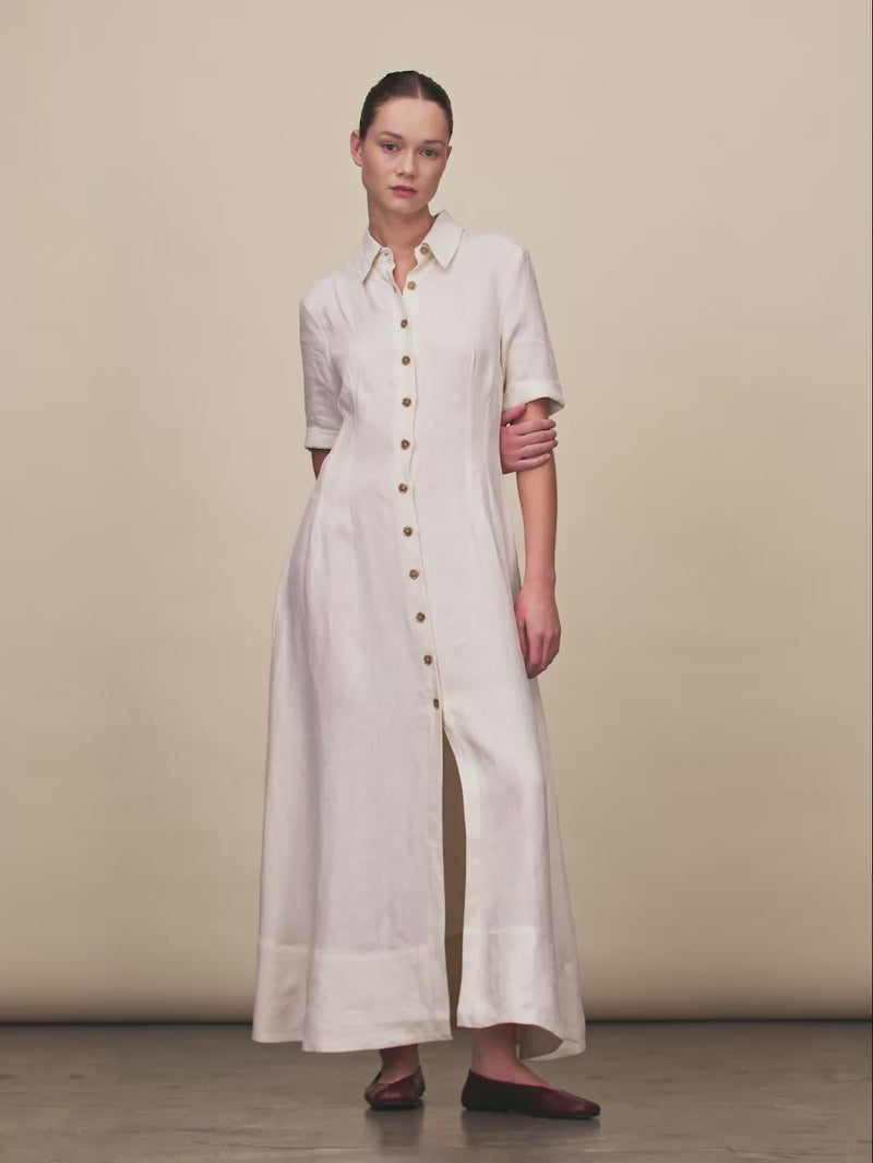 women's white dress