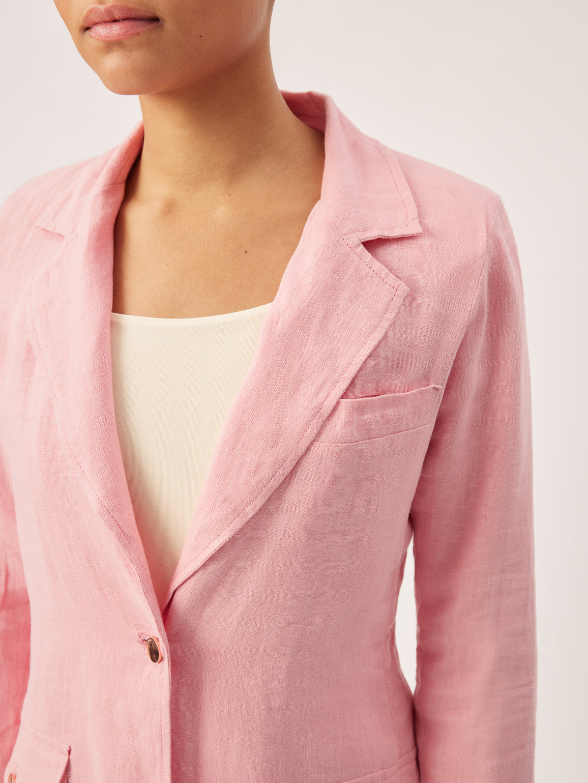 Pink velvet tailored blazer